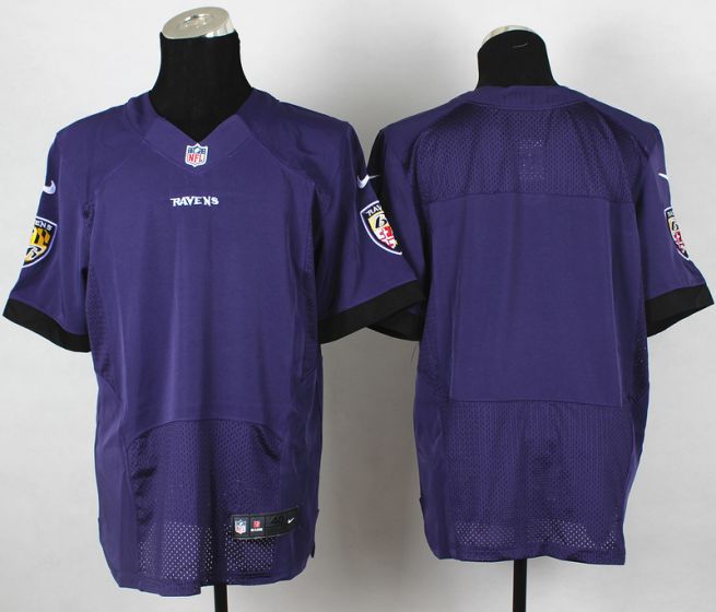 Men Baltimore Ravens Blank Purple Elite Nike NFL Jerseys